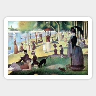 A Sunday Afternoon by Georges Seurat Sticker